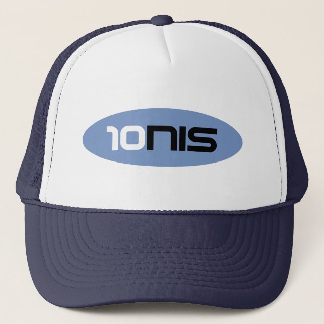 10NIS Blue Tennis Brand Trucker Hat (Front)