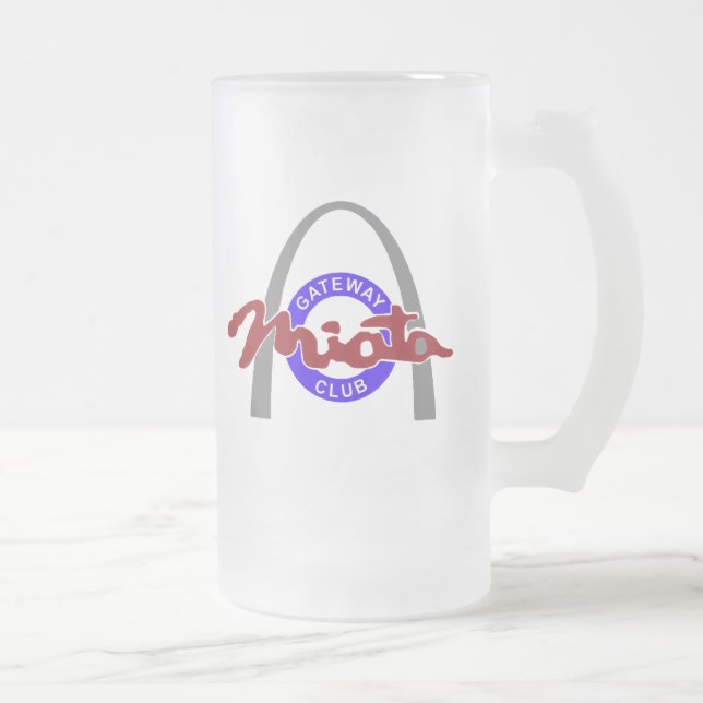 10oz or 16oz Frosted Glass Double Logo Mug (Right)