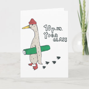 10p.m. Yoga Cl Funny Yoga Fans Card