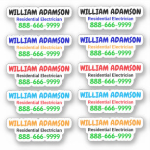 10pcs - Promotional Electrician Calling Stickers