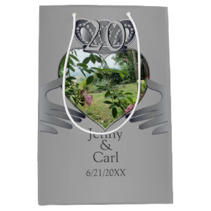 10th,11th,20th,25,Photo Anniversary Claddaugh  Med Medium Gift Bag