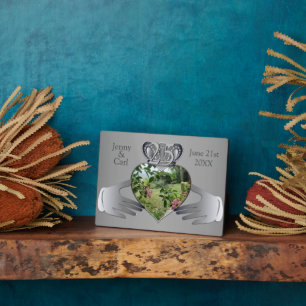 10th,11th,20th,25,Photo Anniversary Claddaugh Plaque