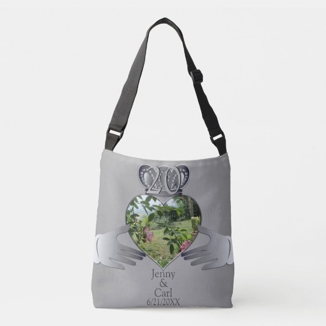 10th,11th,20th,25,Photo Anniversary Claddaugh Tote (Front)