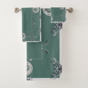 10th,11th,20th,25th,70th Silvery Grey  Bath Towel Set