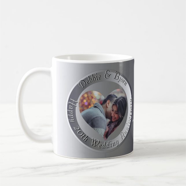 10th,20th,25th,70th Wedding Anniversary Photo Coffee Mug (Left)