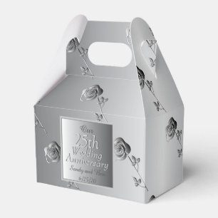 10th,20th,25th,70th Wedding Anniversary Roses Favour Box