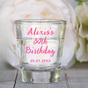 10th 20th 30th 40th 50th 60th 70th Birthday Party Shot Glass