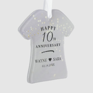 10th Aluminium Wedding Anniversary Photo Ornament