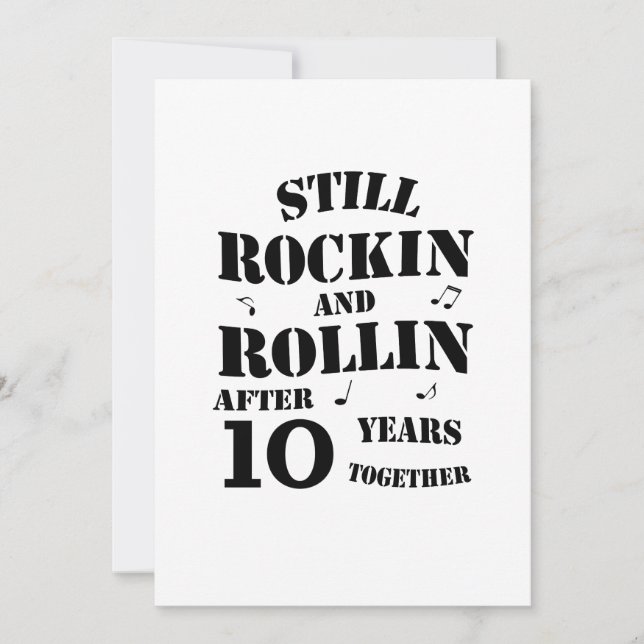 10th Anniversary - 10 Years Anniversary Couples Card (Front)