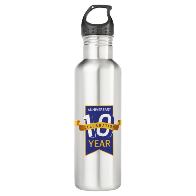 10th_anniversary 710 ml water bottle (Front)