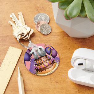 10th Anniversary Cake Keychain