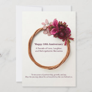 10th Anniversary Card Decade of Love