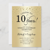 10th Anniversary Celebration - Gold Black