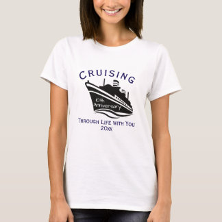 10Th Anniversary  Cruise Vacation Personalise T-Shirt