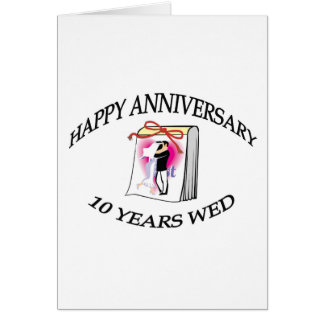  10th  Wedding  Anniversary  Greeting  Cards  Zazzle co uk 