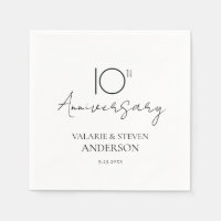 10th Anniversary Minimal Napkins