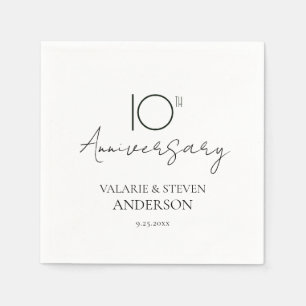 10th Anniversary Minimal Napkins