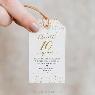 10th Anniversary Party Favor Tags - GAC27a