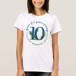 10th Anniversary Peacock Feathers T-Shirt