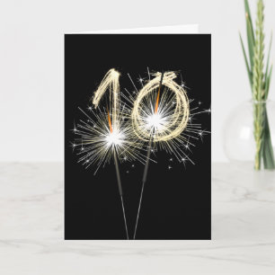 10th Anniversary Sparklers on Black Card