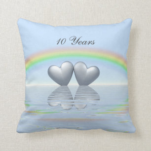 10th Anniversary Tin Hearts Cushion