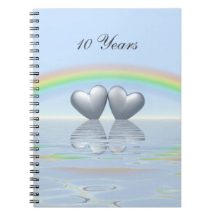 10th Anniversary Tin Hearts Notebook