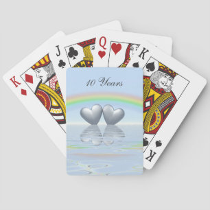 10th Anniversary Tin Hearts Playing Cards