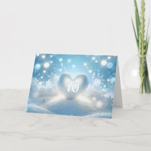 10th Anniversary Winter Heart Card