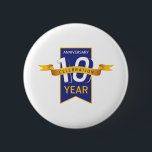 10th Anniversary Year Celebration 6 Cm Round Badge<br><div class="desc">10th Anniversary Year Celebration log is designed to celebrate your anniversary with class.</div>