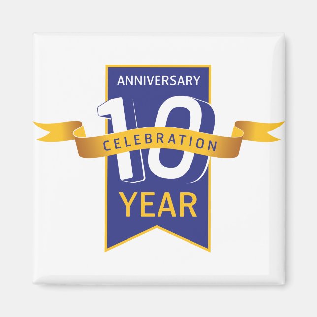 10th Anniversary Year Celebration Magnet (Front)