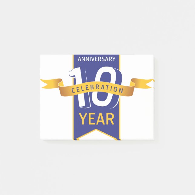 10th Anniversary Year Celebration Post-it Notes (Front)