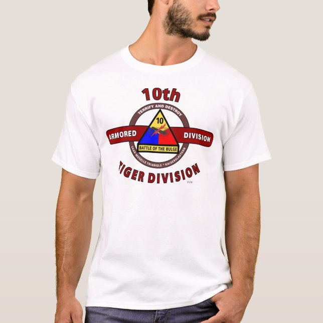 10TH ARMORED DIVISION "TIGER DIVISION" T-Shirt (Front)