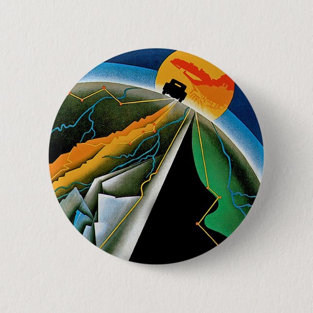 10th Automobile Rally de Monte Carlo 6 Cm Round Badge (Front)