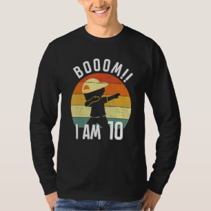 10th Bday Kid Dabbing 10 Yrs Old Outfit Boys Boom T-Shirt