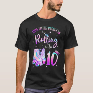10th Bday Rolling Into 10 Birthday Roller Skate Th T-Shirt