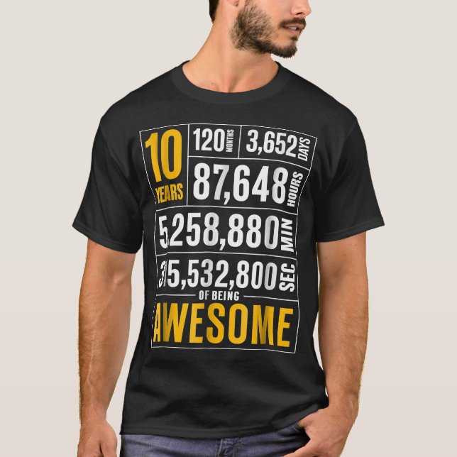 10th birthday  10 years old being awesome   boys T-Shirt (Front)