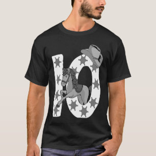 10th Birthday 10 Years Old Horse Cowgirl Girl Kid T-Shirt