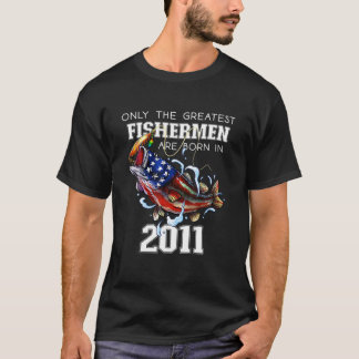 10Th Birthday 2011 Fishermen Bass Fishing 10 Year T-Shirt