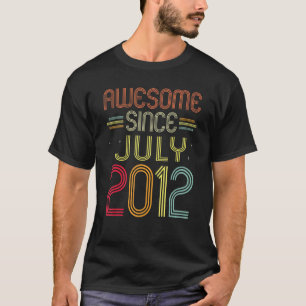 10th Birthday Awesome Since July 2012 10 Years Ol T-Shirt