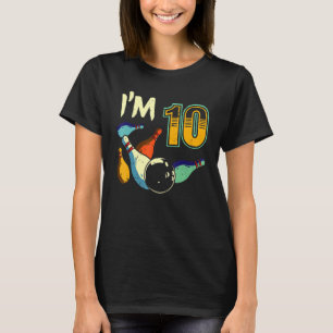 10th Birthday B0wling League Strike Turning 10 Boy T-Shirt