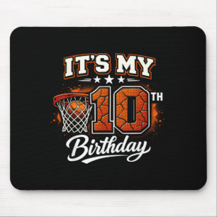 10th Birthday Basball Theme 10 Years Old Birthday Mouse Mat