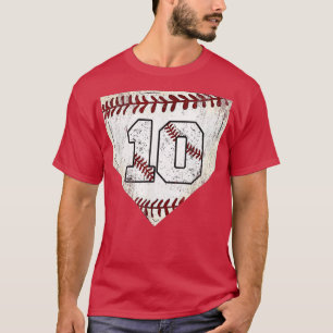 10th Birthday Baseball Big Number Ten 10 Year Old T-Shirt