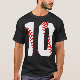 10th Birthday Baseball Big Number Ten 10 Year Old  T-Shirt