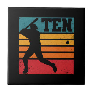 10th Birthday Baseball Softball Tile