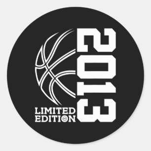 10th Birthday Basketball Limited Edition 2013 2 Classic Round Sticker