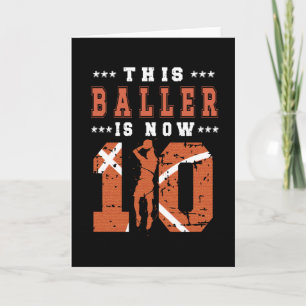 10th Birthday Basketball Player 10 Year Old Boy Card