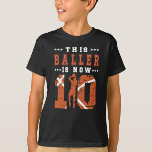 10th Birthday Basketball Player 10 Year Old Boy T-Shirt