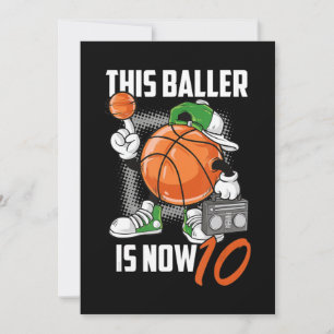10th Birthday Basketball Player Funny 10 Years Old Holiday Card