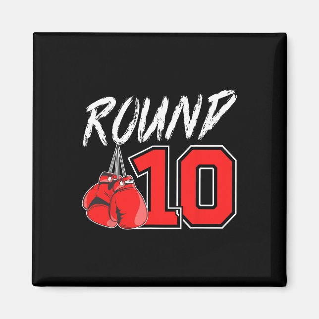 10th Birthday Boxing Boy 10 Year Old Boxer Bday Pa Magnet (Front)