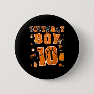10th Birthday Boy 10 Yr Sketll Party Ten Years Old 6 Cm Round Badge
